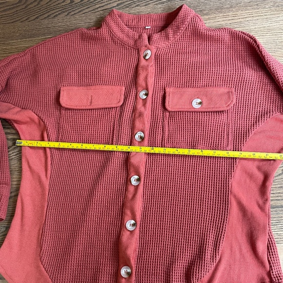 Orange Waffle Jacket (M) - Picture 3 of 5